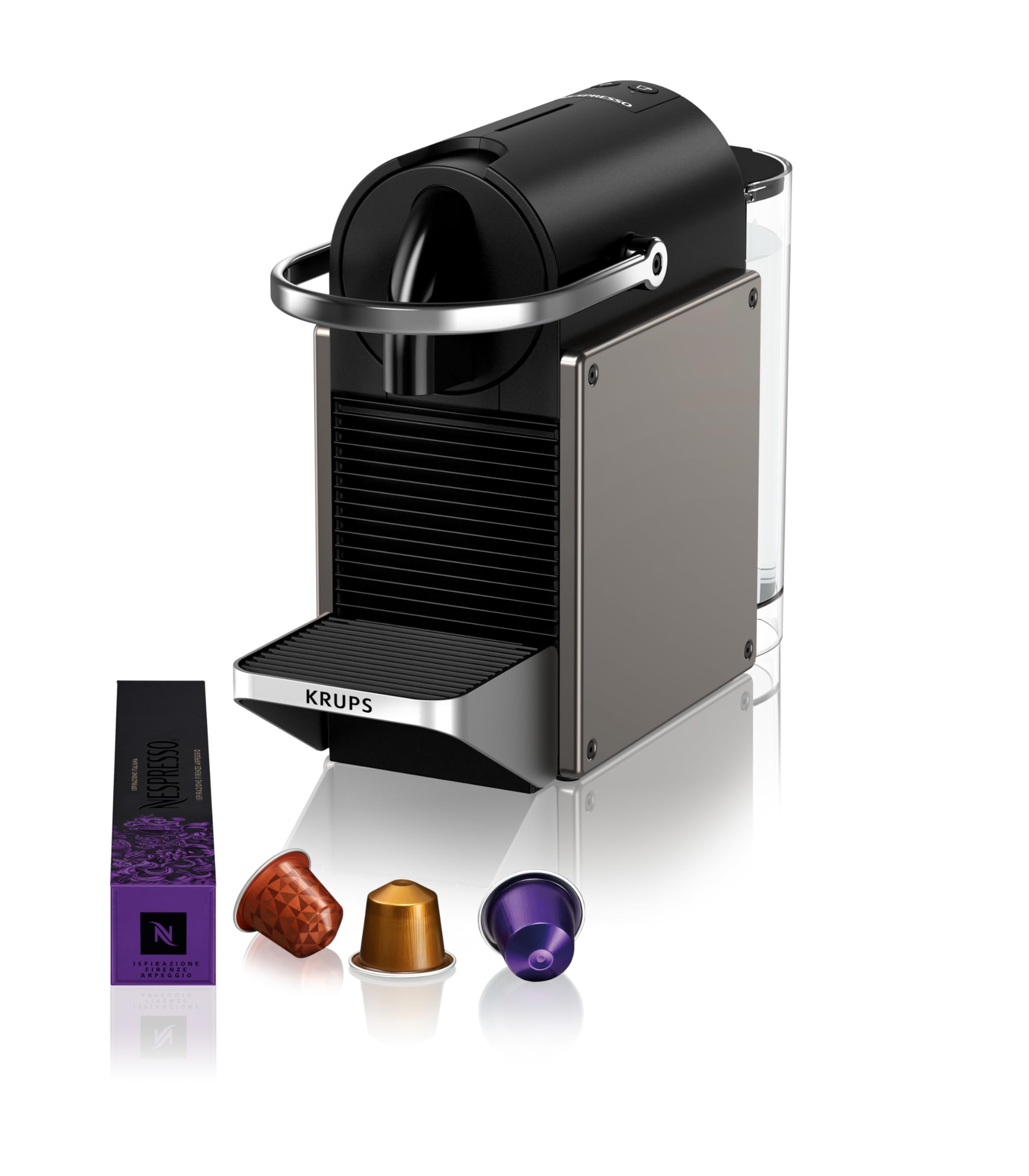 Machine à café à capsules Nespresso Pixie coloris titane